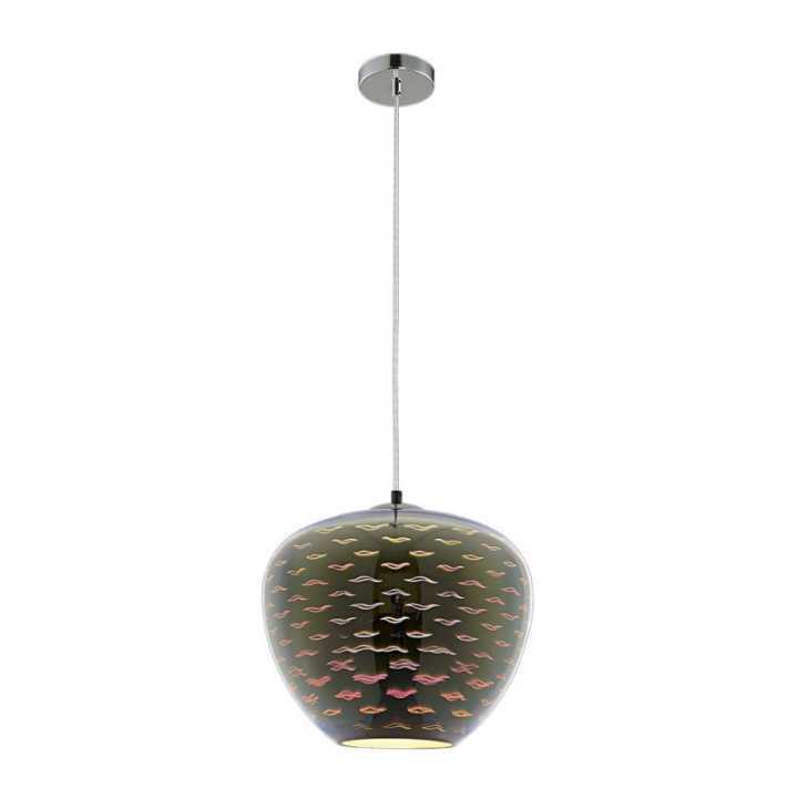PENDANT EN VERRE 3D - CHROME SEAGULL D290xH250mm