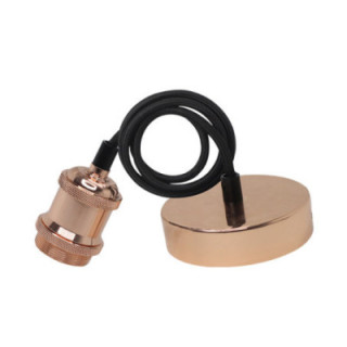 SUSPENSION VINTAGE 1M E27 OR ROSE
