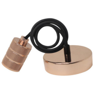 SUSPENSION VINTAGE 1M E27 OR ROSE