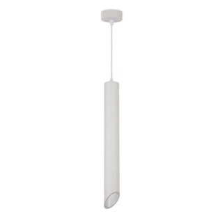 SUSPENSION GU10 ALUMINIUM CORPS BLANCREFLECTEUR BLANC 6X50CM