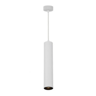 SUSPENSION GU10 ALUMINIUM CORPS BLANC 5.5X30CM
