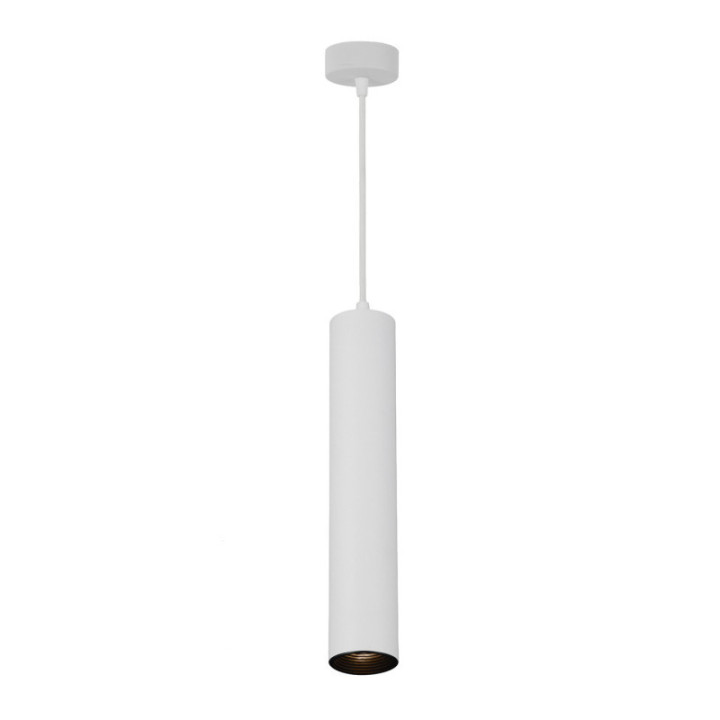 SUSPENSION GU10 ALUMINIUM CORPS BLANC 5.5X30CM