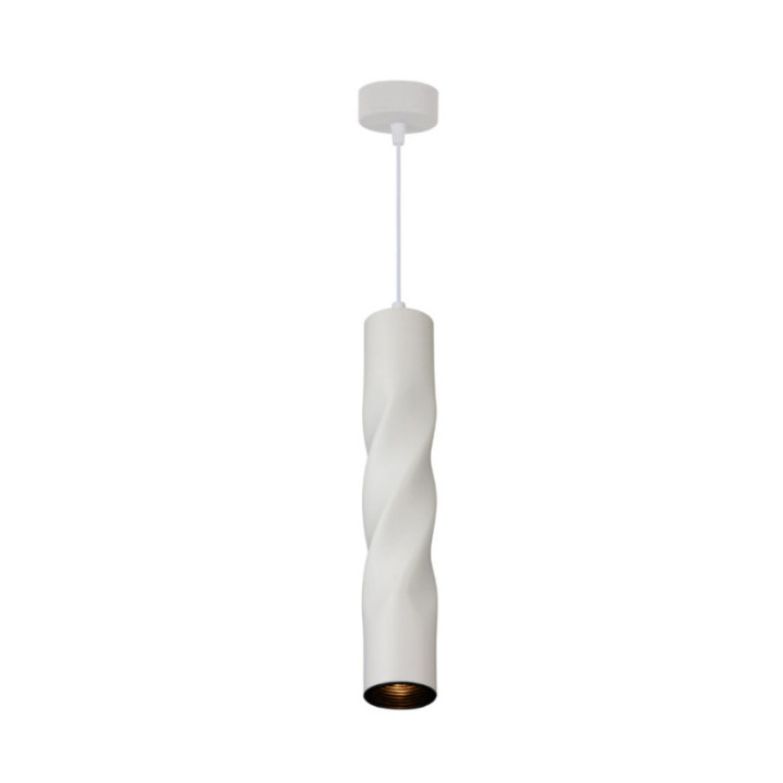 SUSPENSION GU10 ALUMINIUM CORPS BLANC 5.5X30CM