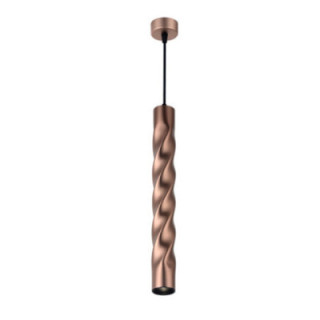 SUSPENSION GU10 ALUMINIUM CAFÉ OR CORPS 5.5X30CM