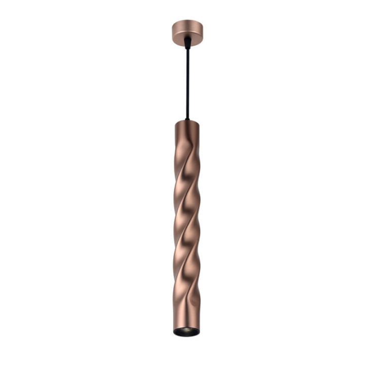 SUSPENSION GU10 ALUMINIUM CAFÉ OR CORPS 5.5X30CM