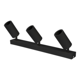 SUSPENSION À TROIS TÊTES GU10 ALUMINIUM CORPS NOIR 54X6X18CM