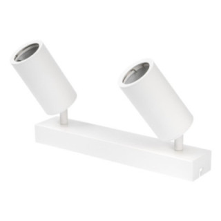 SUSPENSION À DEUX TÊTES GU10 ALUMINIUM CORPS BLANC 30X6X18CM