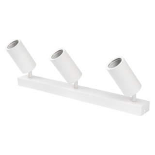 SUSPENSION TROIS TÊTES GU10 ALUMINIUM CORPS BLANC 54X6X18CM