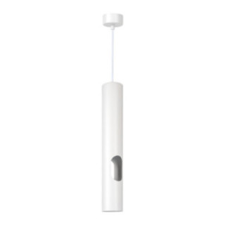 SUSPENSION GU10 ALUMINIUM CORPS BLANC 6X40CM