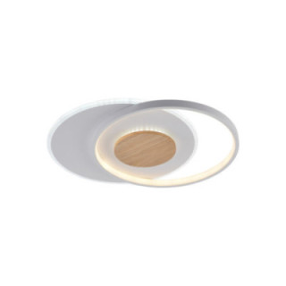 LAMPE DE PLAFOND LED 54W4120LM WH+WOOD 3000-6000K DIMMABLE + Télécommande