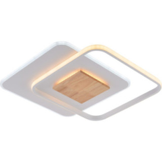 LAMPE DE PLAFOND LED 60W5180LM WH+WOOD 3000-6000K DIMMABLE + Télécommande