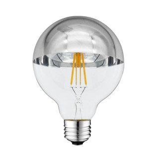Ampoule LED G95 7 W 800 lm 2700 K E27 175-265 V, verre semi-argenté