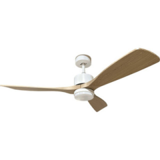 LED FAN CEILING 18W3CCT 1440LM 100-240V WHITE+WOOD - REMOTE CONTROL