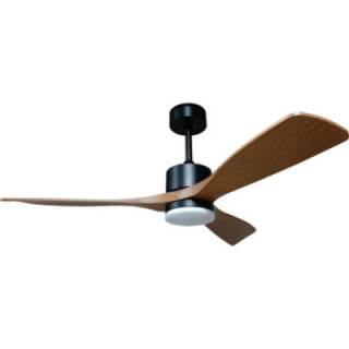 LED FAN CEILING 18W3CCT 1440LM 100-240V BLACK+WOOD - REMOTE CONTROL