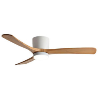 LED FAN CEILING 18W3CCT 1440LM 100-240V WHITE+WOOD - REMOTE CONTROL