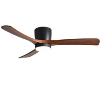 LED FAN CEILING 18W3CCT 1440LM 100-240V BLACK+WOOD - REMOTE CONTROL