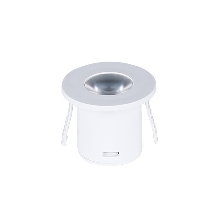 1W LED spot encastré rond WHITE AC220 - 240V 60LM 3000K