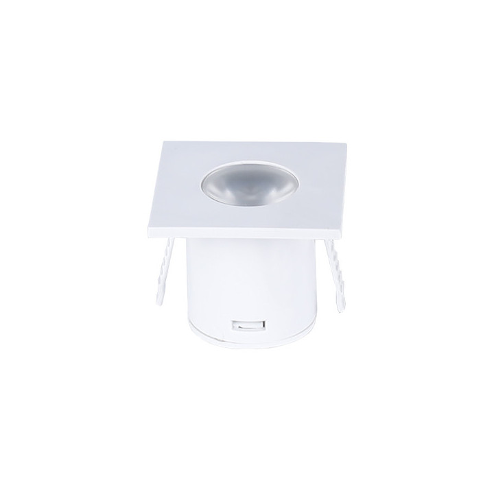 1W LED spot encastré carré WHITE AC220 - 240V 60LM 3000K