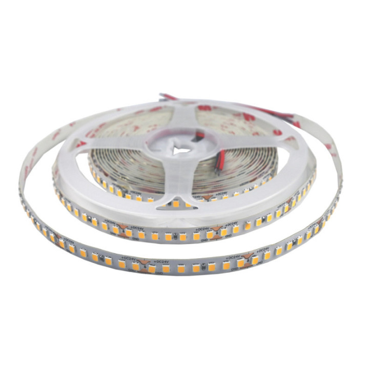 BANDE LED 2835 24V 182LED/M 14W/M RA80 5M/ROULEAU 3000K - IP20