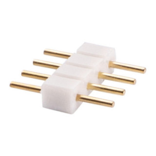 4 BROCHES MÂLE EN BLANC pour BANDE LED RGB