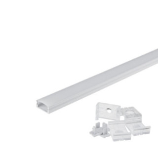 PROFIL ALUMINIUM POUR BANDE LED GRIS 6 mm L 1m