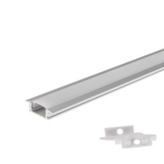 PROFIL EN ALUMINIUM POUR BANDE LED GRISE 6 mm L 1m - INTÉGRÉ