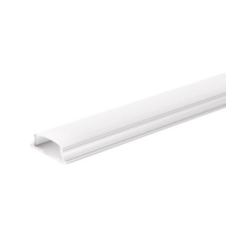 PROFIL ALUMINIUM POUR BANDE LED CORPS ARGENT / COUVERTURE BLANCHE L 2m 18x06mm