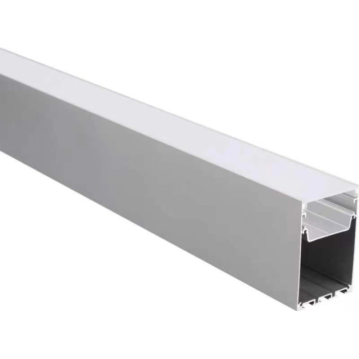 PROFIL ALUMINIUM BANDE LED CORPS NOIR/COUVERTURE BLANCHE L 2M
