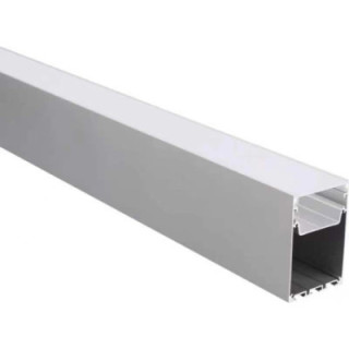 PROFIL ALUMINIUM BANDE LED CORPS BLANC/COUVERTURE BLANCHE L 2M
