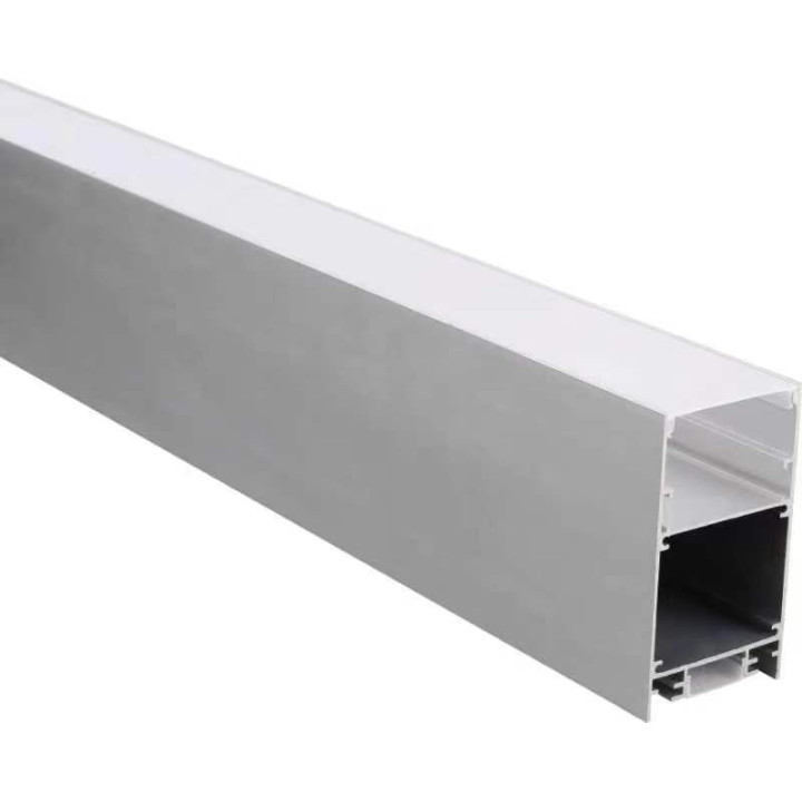 PROFIL ALUMINIUM BANDE LED CORPS BLANC/COUVERTURE BLANCHE L 2M