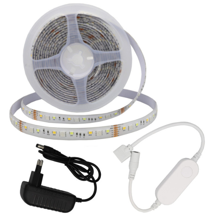 ADAPTATEUR DE BANDE LED INTELLIGENTE + CONTRÔLEUR WIFI DC12V 5050 + 2835 RGB + CCT 60 SMD IP20