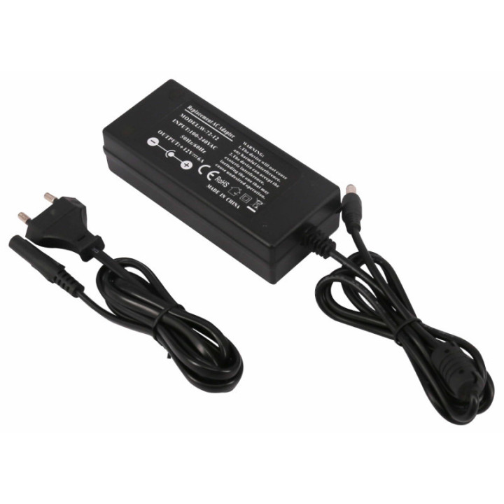 BARRETTE LED ALIMENTATION 72W 12V/6A - PLASTIQUE GARANTIE 3 ANS