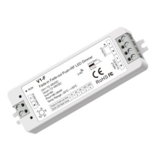 1CH CONTRÔLEUR LED 12-48VDC 8A*1CH 96-384W PUSH DIM+RF2.4GHZ