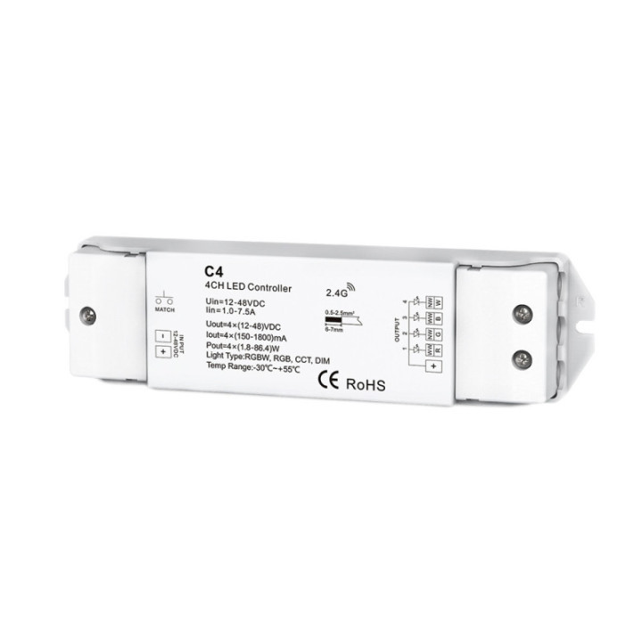 LED RGB/RGBW CONTROLLER 4CH 4*300mA C4 CONSTANT CURRENT