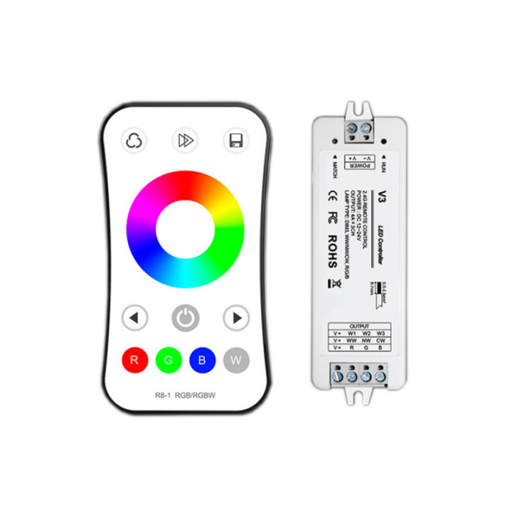 LED RGB DIMMING REMOTE CONTROL SET RF 2.4G 3CH 3*4A V3