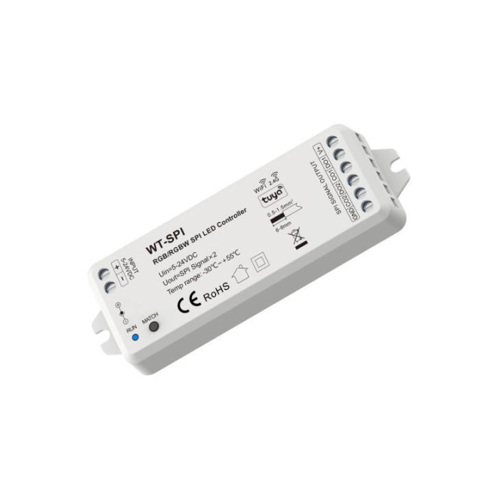 CONTRÔLEUR LED SPI(TUYA+RF2.4GHZ) 5-24VDC