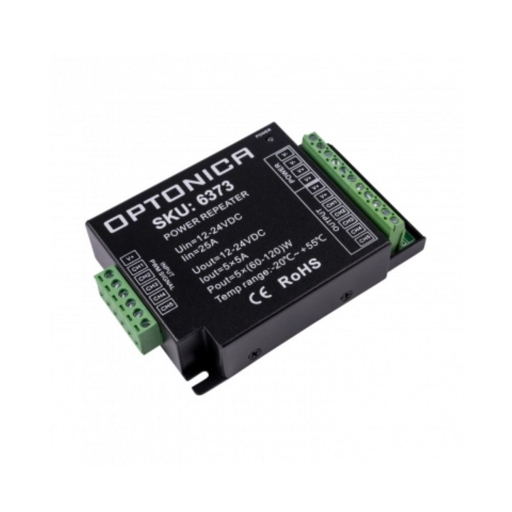 RÉPÉTEUR DE PUISSANCE 12-24VDC 5A*CH, MAX 25A 300W/600W(12V/24V)