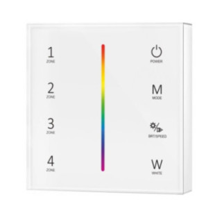 TÉLÉCOMMANDE 4 ZONES RGB/RGBW BLANC