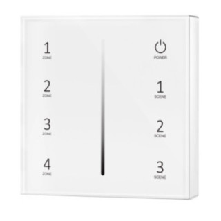 TÉLÉCOMMANDE 4 ZONES À COULEUR UNIQUE BLANC