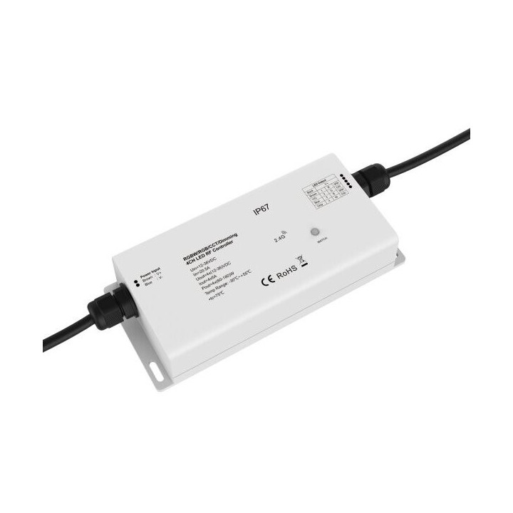 4-CH CONSTANT VOLTAGE LED étanche RF CONTROLLER 12-36VDC 5A*4CH MAX20A