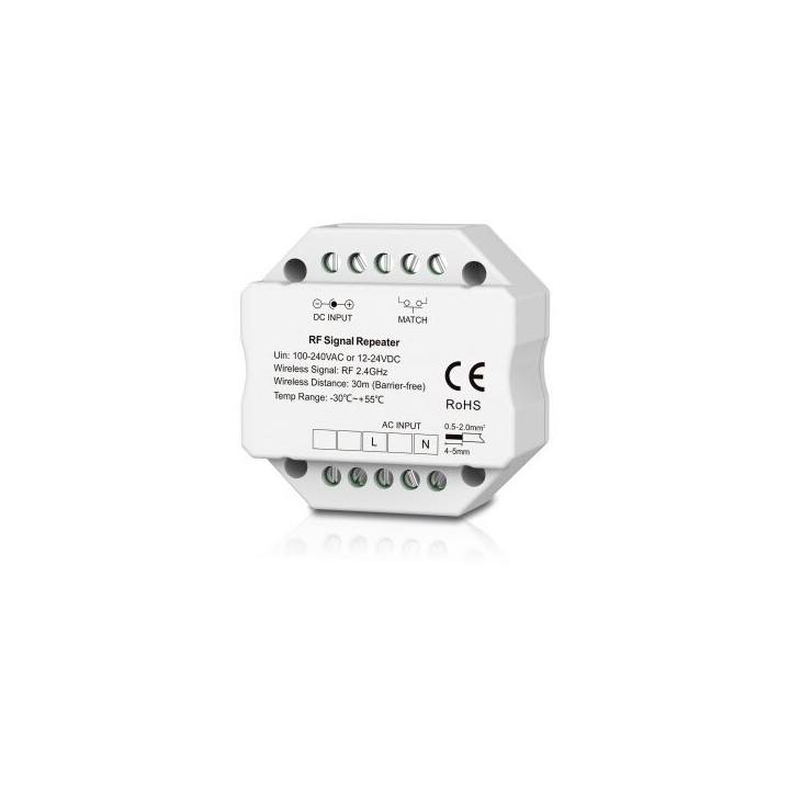 RÉPÉTEUR DE SIGNAUX RF AC100-240V(DC12-24V) RF2.4GHz