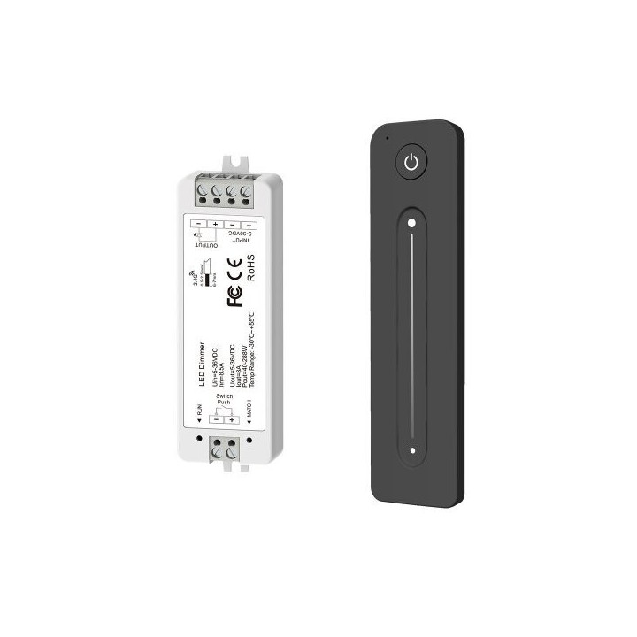 CONTRÔLEUR DE LUMINOSITÉ SET 5-36VDC 8A*1CH 40W/96W/192W/288W(5/12/24/36V)