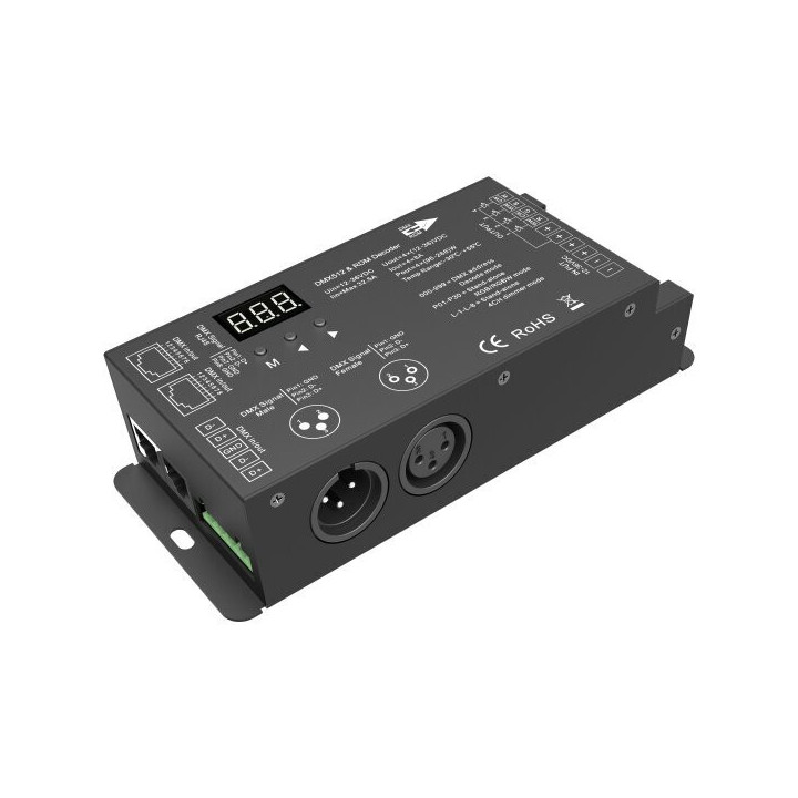 DMX512 DECODER 12-36VDC 8A*4CH MAX32A 384W/768W/1152W(12V/24V/36V)