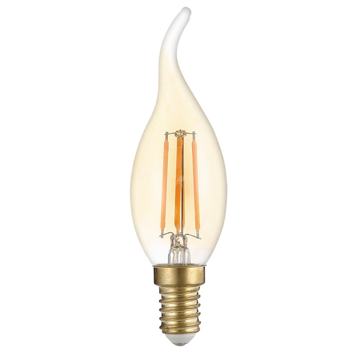 BOUGIE LED C35 4W 400LM E14 175-265V 2700K - TIP FILAMENT GOLDEN GLASS DIMMABLE