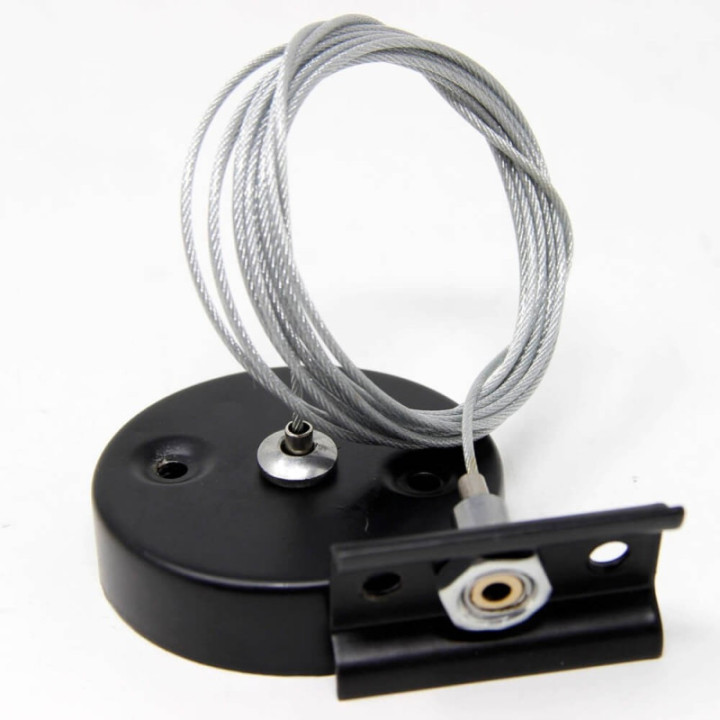 SUSPENSION 4 FILS POUR SYSTÈME DE PISTE 3Phases avec clip 5m NOIR