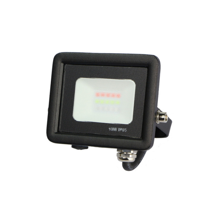LED SMD FLOODLIGHT BLACK 10W 800LM AC220-240V 120° IP65 RGB