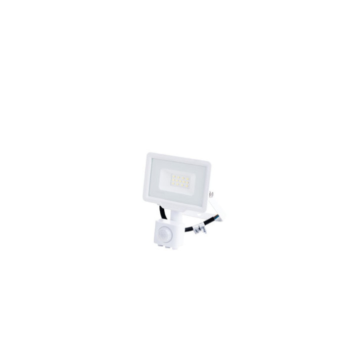 LED SMD FLOODLIGHT WHITE 10W 800LM AC220-265V 120° IP65 6000K - avec détecteur