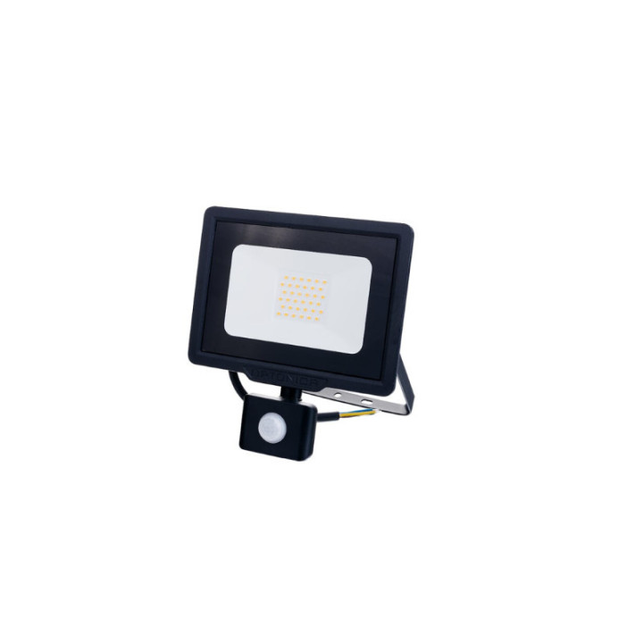 LED SMD FLOODLIGHT BLACK 50W 4000LM AC220-265V 120° IP65 4500K - avec détecteur
