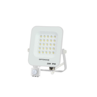 LED SMD FLOODLIGHT WHITE 20W 1800LM AC220-240V 90° IP65 6000K + détecteur