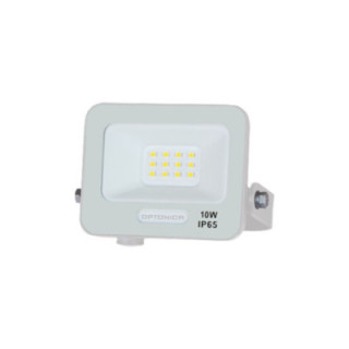 LED SMD FLOODLIGHT WHITE 10W 90lm/W AC180-265V 120° IP65 4000K - 15cm CABLE